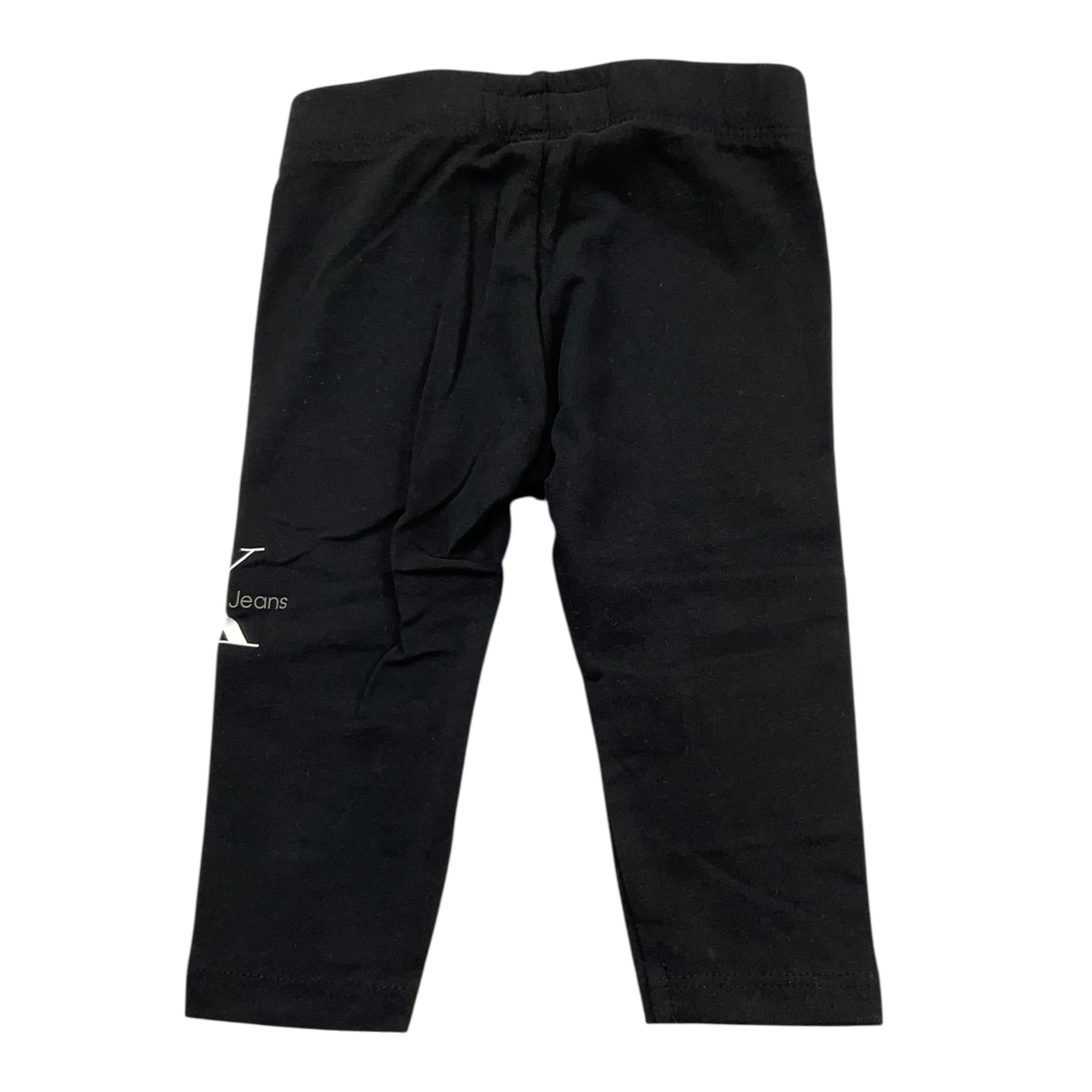 Calvin Klein Leggins Tinta Unita con Elastico In Vita per Neonata IN0IN00081N NERO CALVIN KLEIN 