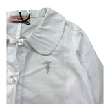 Trussardi Camicia Manica Lunga Tinta Unita con Logo per Neonata TIP26127CA BIANCO TRUSSARDI 