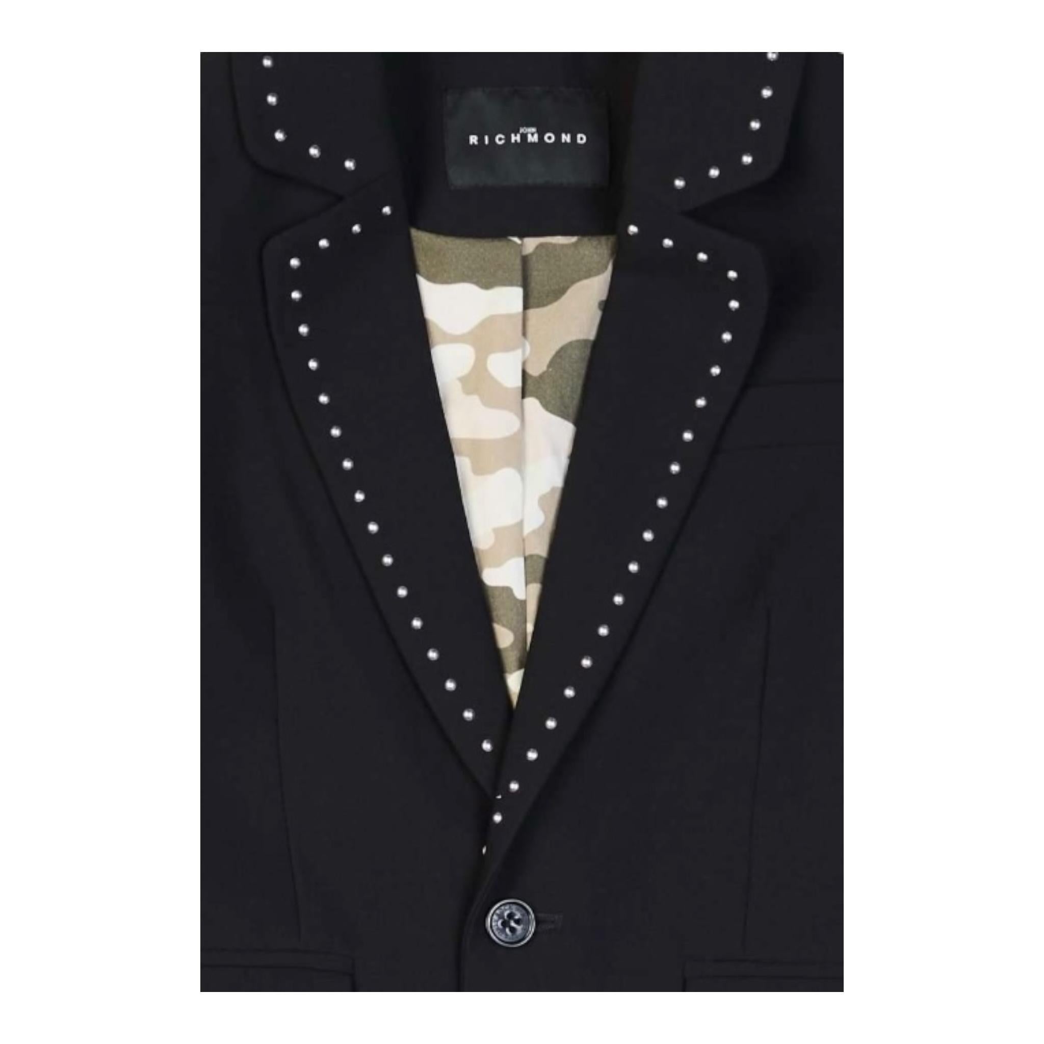 John Richmond Giacca Tinta Unita con Borchie per Bambino RBP25148GC NERO JOHN RICHMOND 