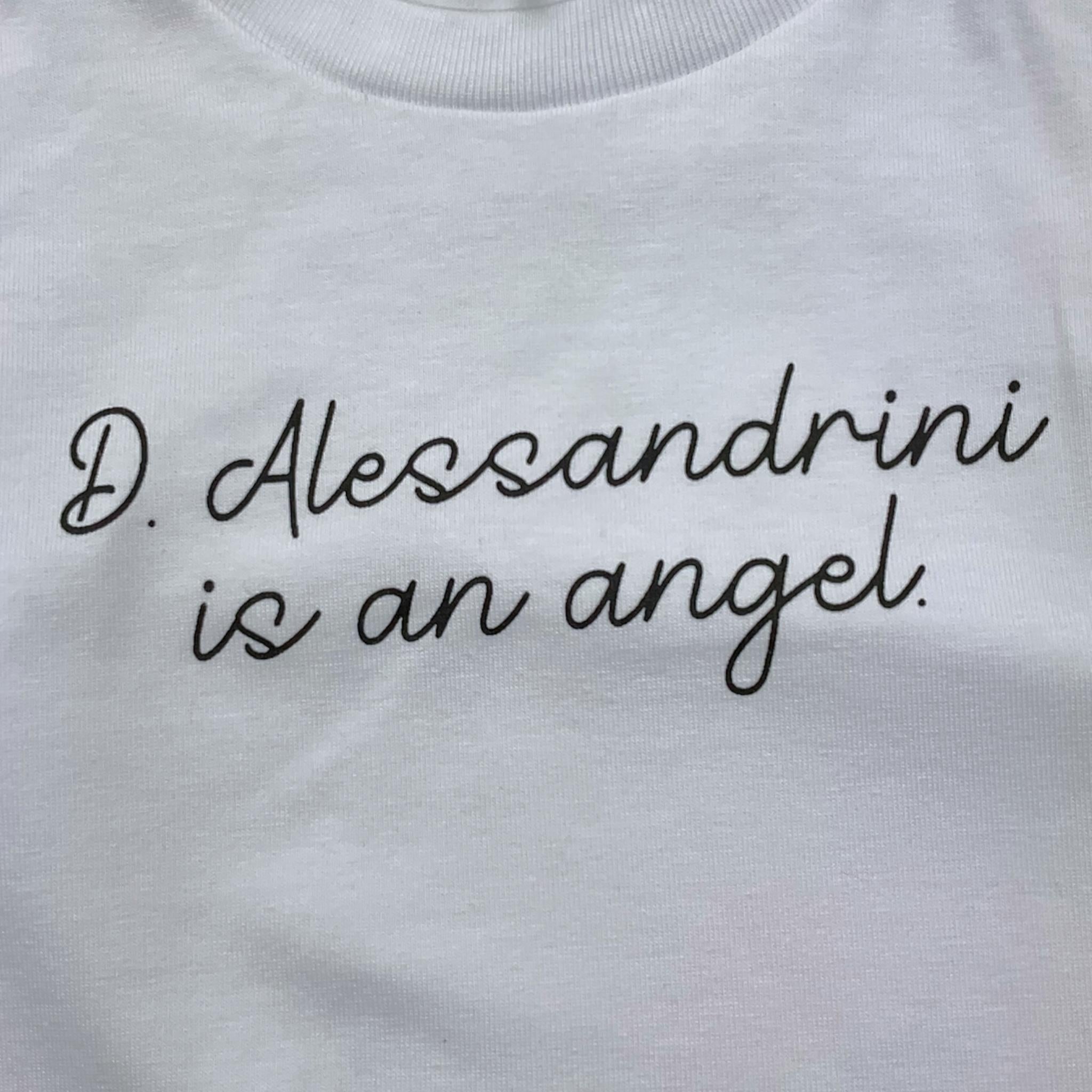 DANIELE ALESSANDRINI shirt girocollo tinta unita con stampa Bianco per Bambino 1291M00072XJ BIANCO DANIELE ALESSANDRINI 