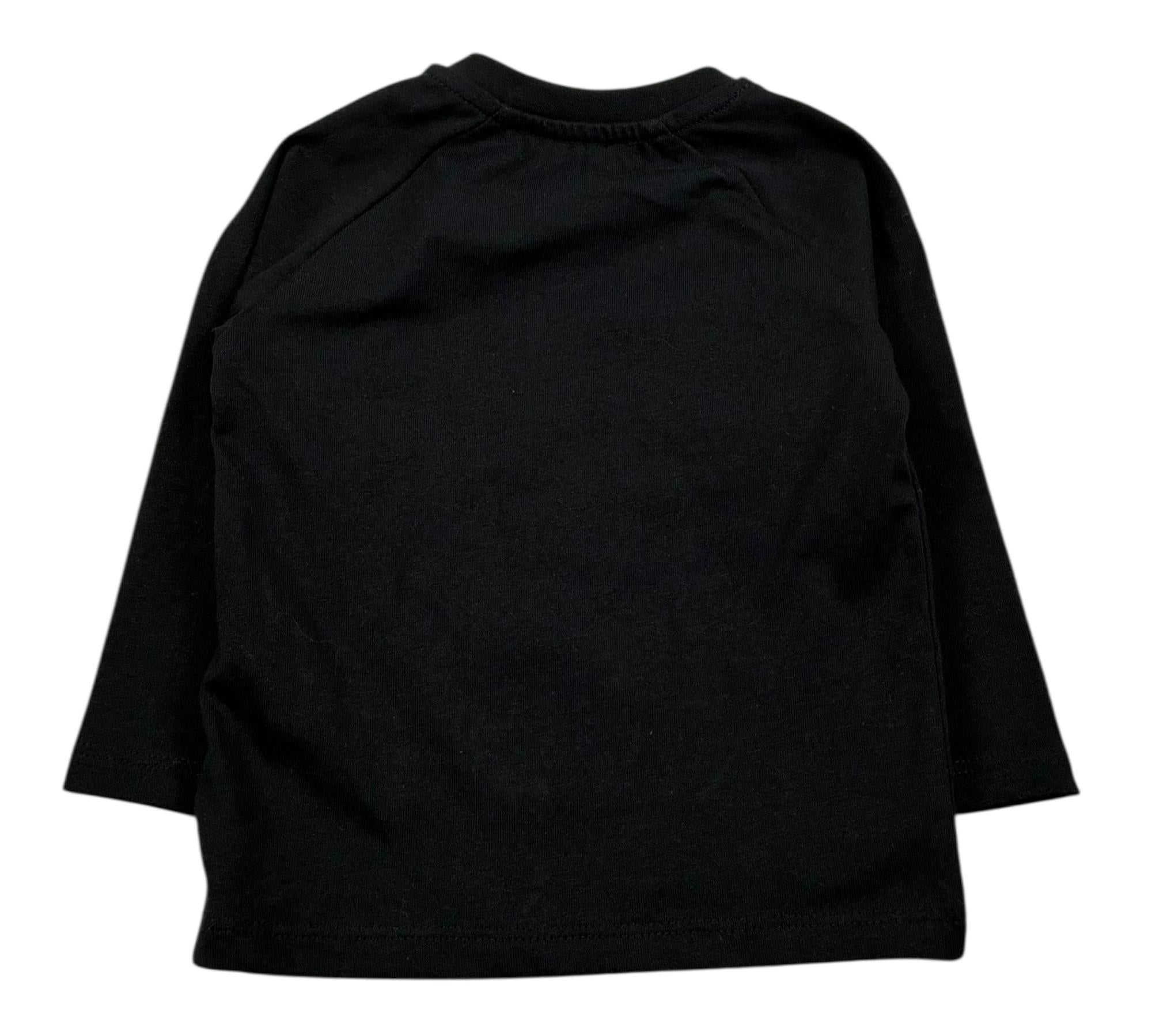 John Richmond Shirt Girocollo Tinta Unita con Logo per Neonato RIP26041TS NERO JOHN RICHMOND 