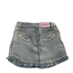 Monnalisa Gonna In Denim Tinta Unita con Brillantini per Bambina 19C702 AZZURRO MONNALISA 