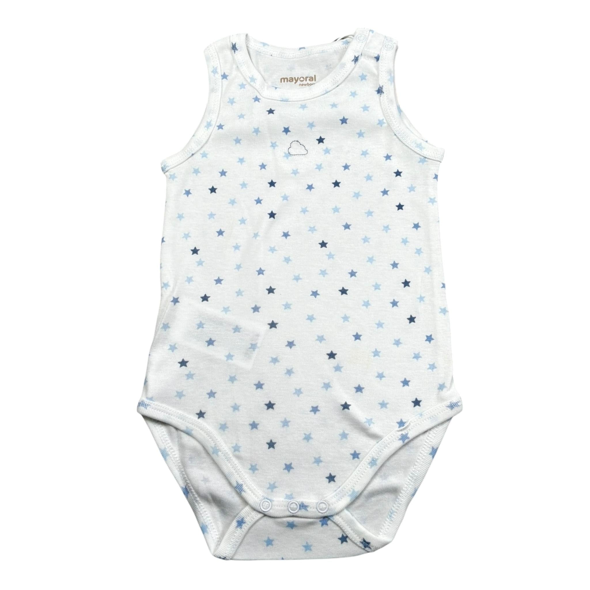 Mayoral Body Mezza Manica Tinta Unita con Stampa per Neonato 1706MM BIANCO MAYORAL 