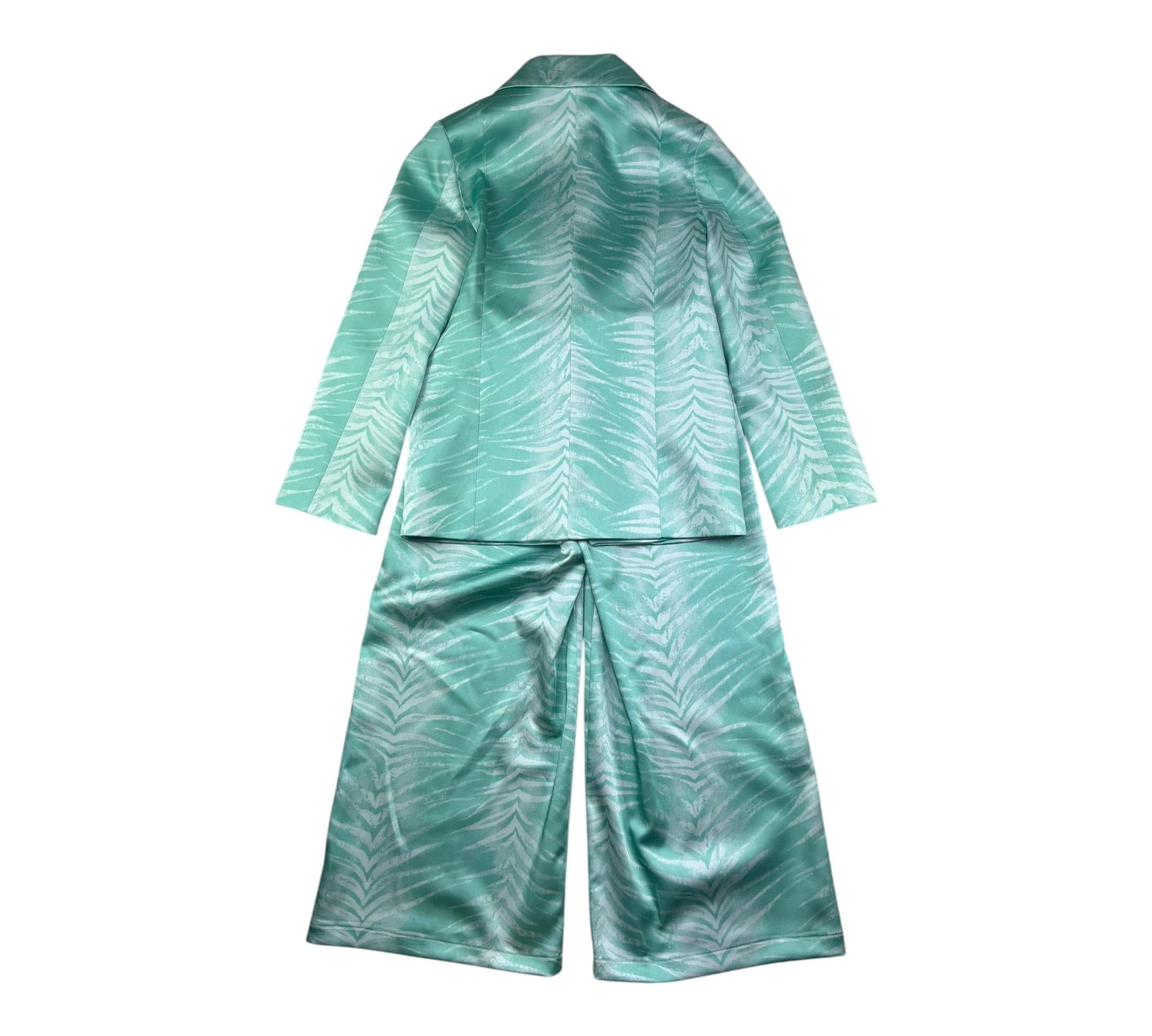 Just Cavalli Completo 2 Pezzi Giacca-Pantalone Tinta Unita per Bambina JGP26142JP VERDE ACQUA JUST CAVALLI 