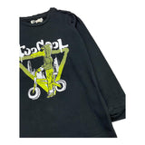 EMC shirt girocollo tinta unita con stampa in contrasto Nero per Bambino BX2314 NERO EMC 