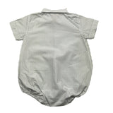 Wedoble Pagliaccetto Mezza Manica Fantasia A Righe Bianco/Azzurro Per Neonato