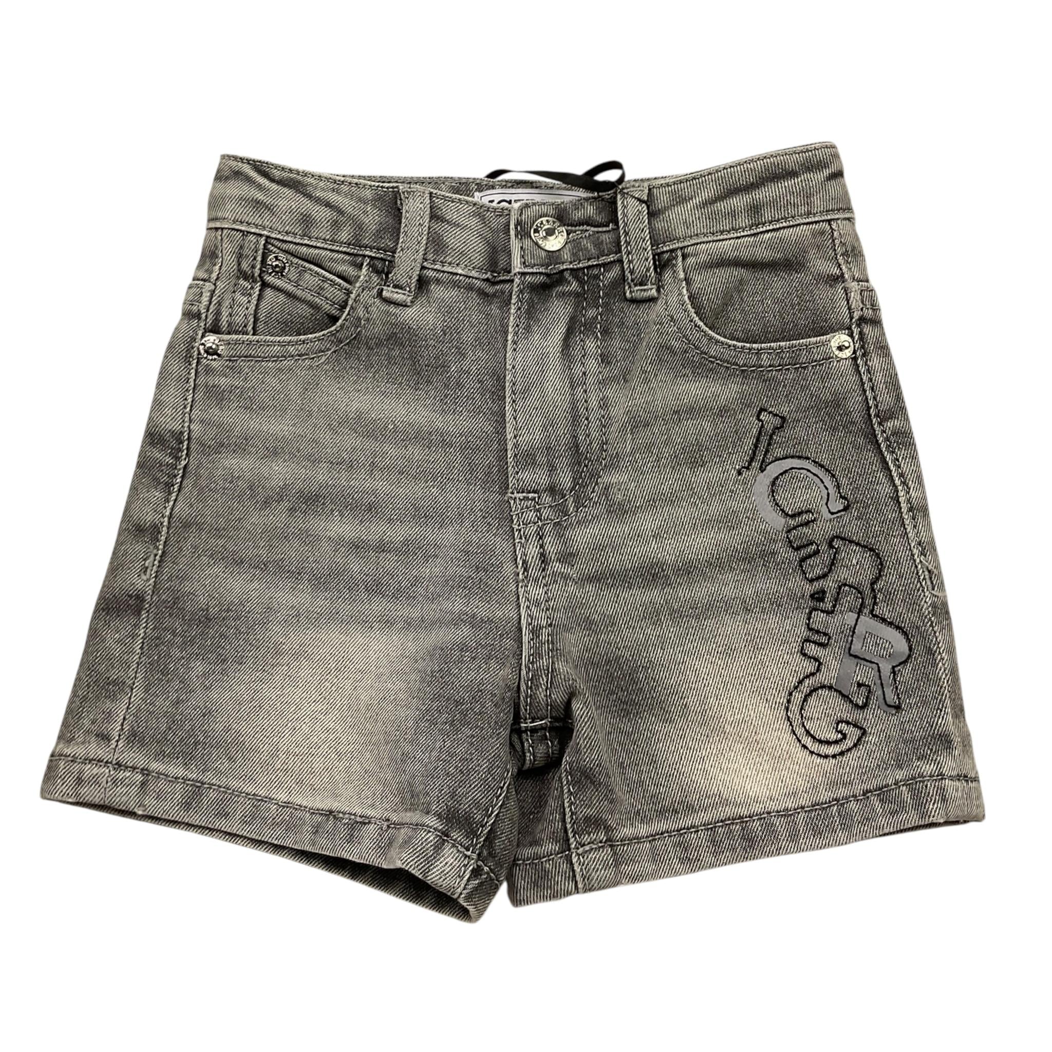 Iceberg Bermuda Tinta Unita In Denim con Girovita Regolabile per Neonato BMICE5108B GRIGIO ICEBERG 