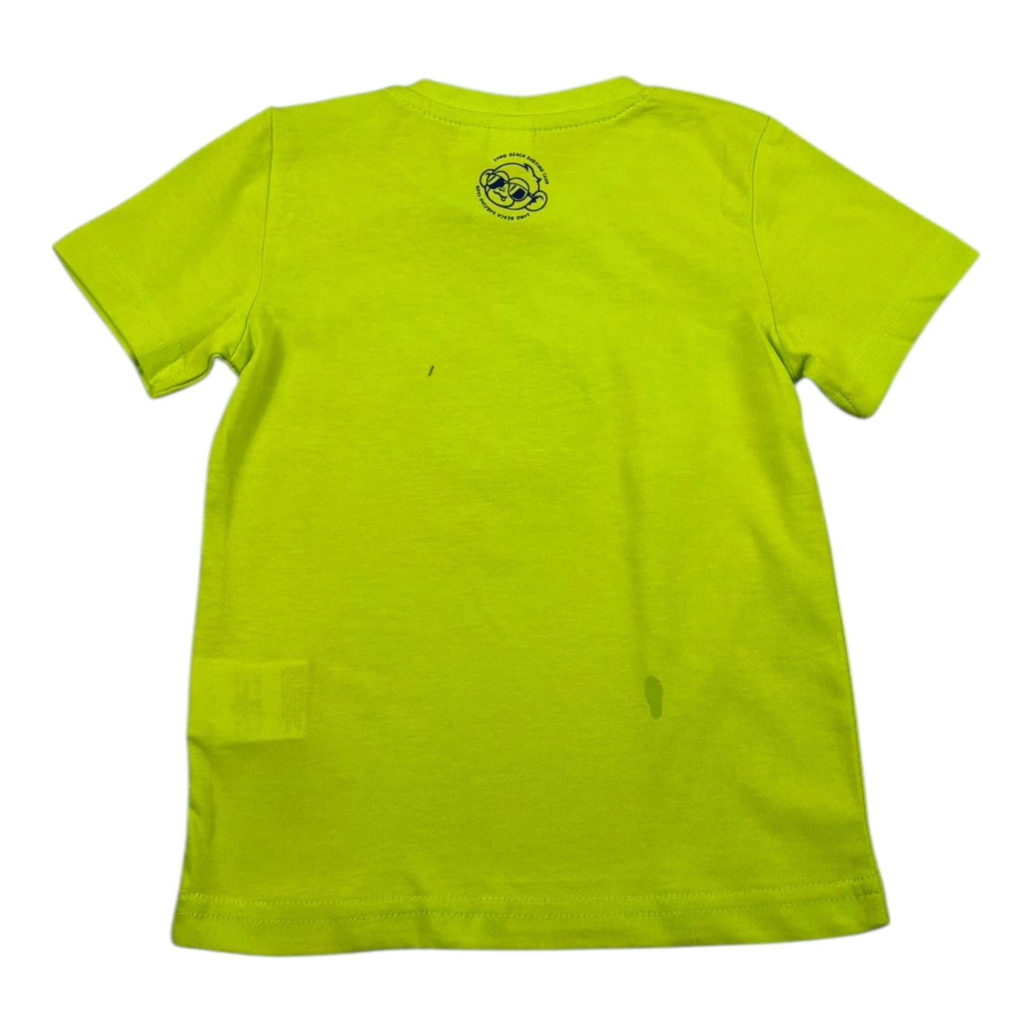 I Do T-Shirt Tinta Unita con Stampa per Neonato 4B462 VERDE ACIDO I DO 