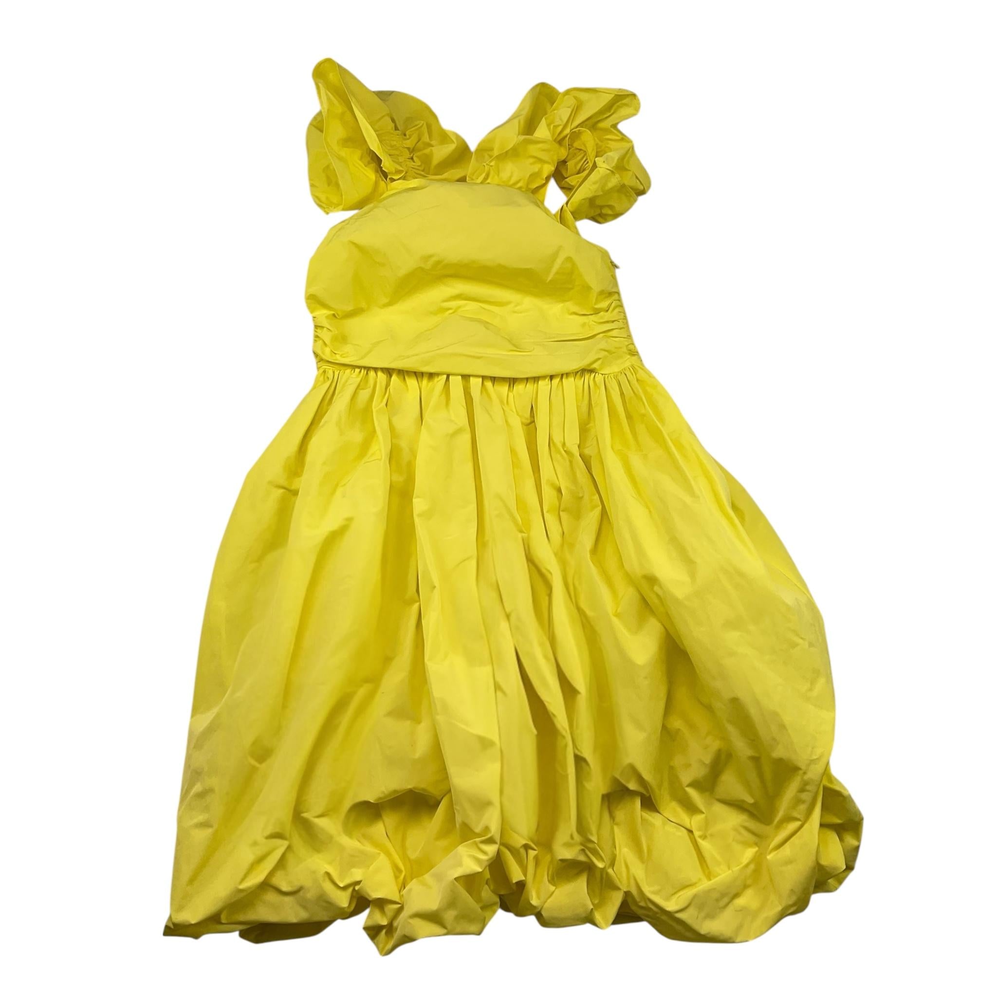 Twinset Abito Giromanica Tinta Unita per Bambina 231GJ2Q52 GIALLO TWINSET 