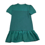 PHILOSOPHY abito mezza manica con fantasia a righe e colletto Verde per Bambina PFAB055 VERDE PHILOSOPHY 