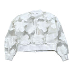 Please Felpa Tinta Unita con Zip E Ricami per Bambina JB37384G73 BIANCO PLEASE 