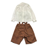 BARCELLINO completo 2pz tinta unita camicia-salopette Bianco per Bambino 105508J BIANCO BARCELLINO 