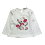 EMC shirt gircollo tinta unita con stampa Bianco per Neonata BX2275 BIANCO EMC 