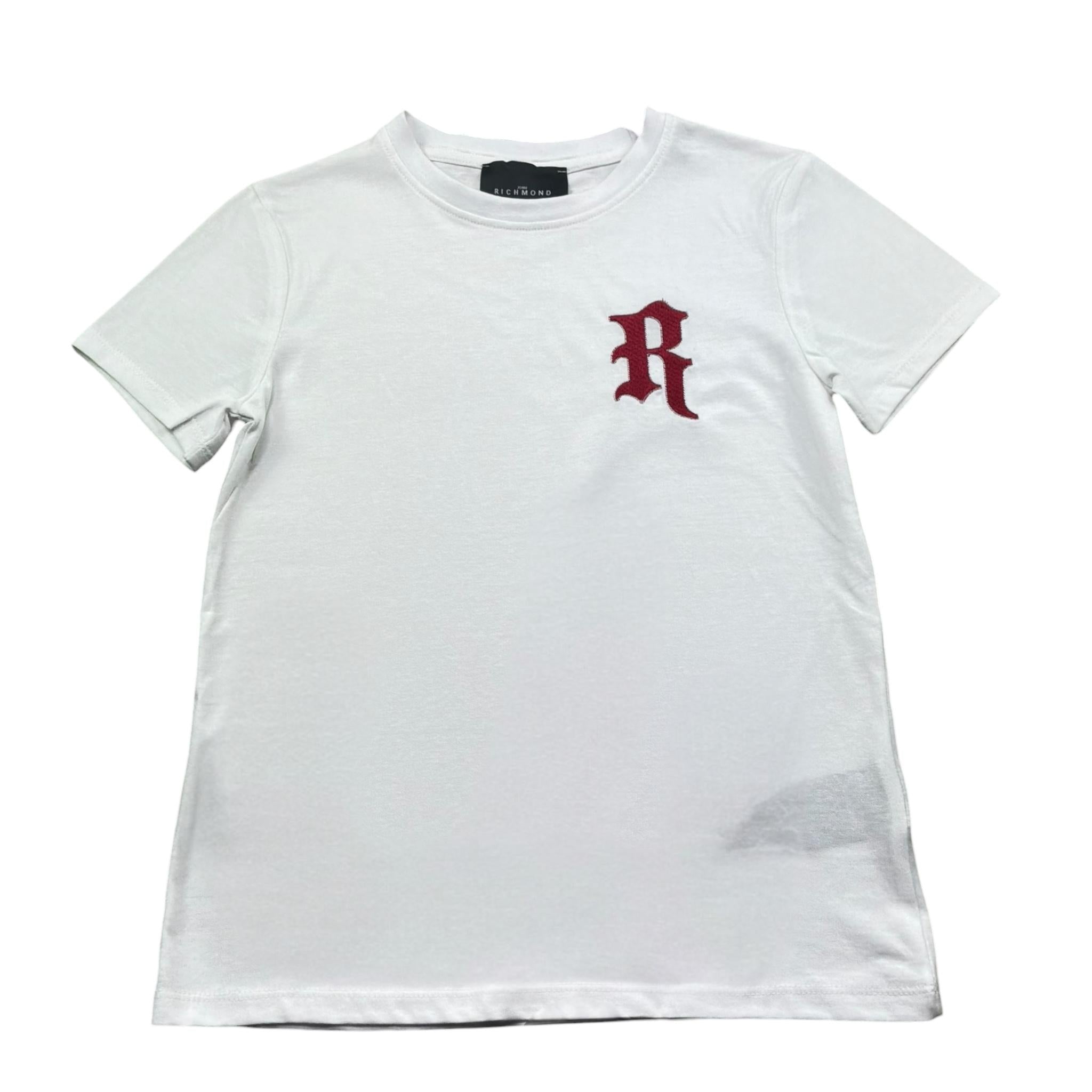 John Richmond T-Shirt Girocollo Tinta Unita con Stampa per Bambino RGP26077TS BIANCO JOHN RICHMOND 