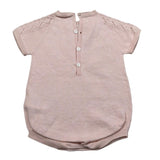 Wedoble Pagliaccetto Mezza Manica Tinta Unita con Trafori per Neonata V2502305B ROSA WEDOBLE 