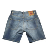 Dsquared2 Bermuda In Denim Tinta Unita Con Tasche Blu Per Bambino