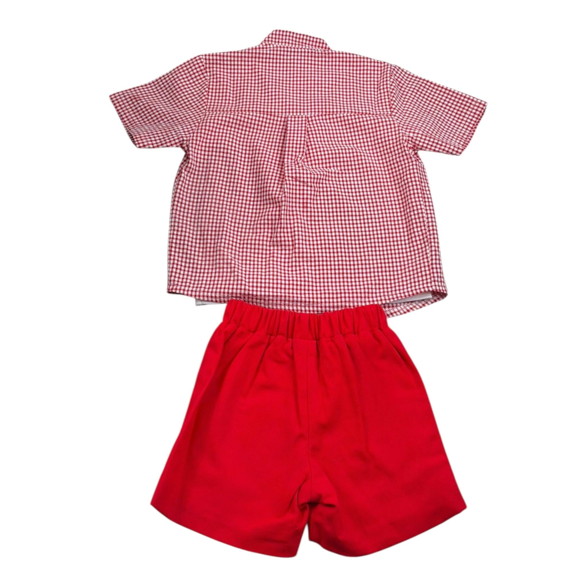 Valentina Bebes Completo 3 Pezzi T-Shirt-Camicia-Bermuda per Bambino LOVE128J ROSSO VALENTINA BEBES 