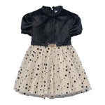ABEL & LULA abito mezza manica bicolore con gonna tulle Nero/beige per Bambina 5532 NERO/BEIGE ABEL & LULA 