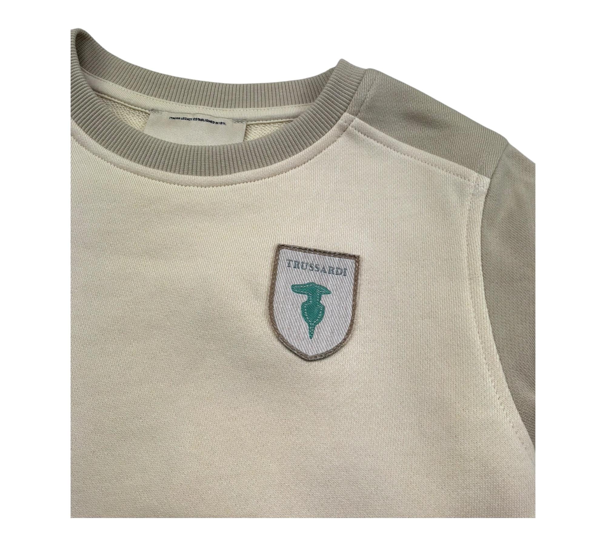 Trussardi Felpa Chiusa Girocollo Tinta Unita  per Bambino TBP26156FE BEIGE TRUSSARDI 
