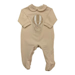 NANAN tutina tinta unita con stampa Beige per Neonato I2400101BE BEIGE NANAN 