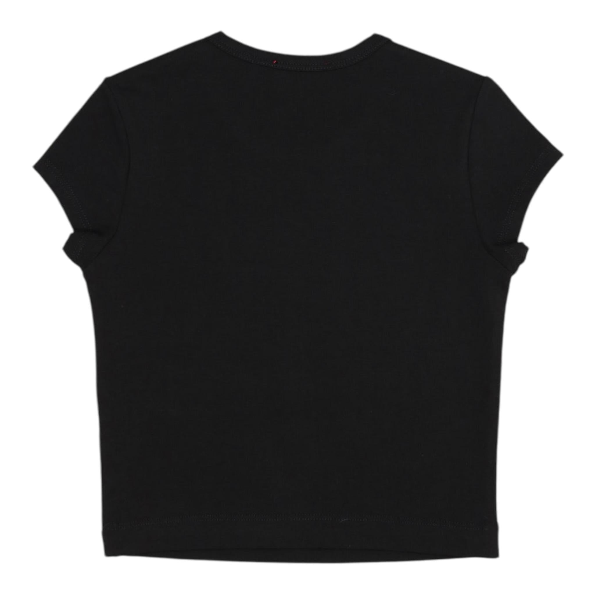 Diesel T-Shirt Girocollo Tinta Unita con Logo per Bambina J01830X NERO DIESEL 