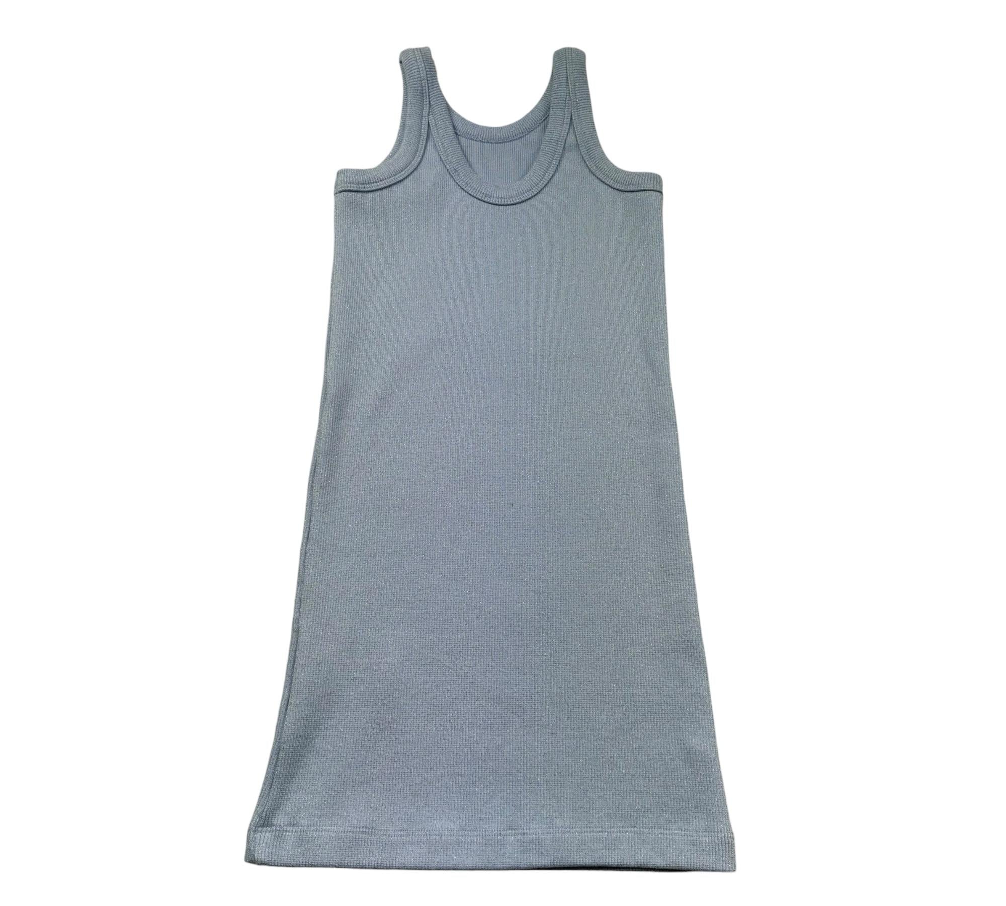 Saint Barth Abito Giromanica Tinta Unita Lurex per Bambina JENNIFER AZZURRO SAINT BARTH 