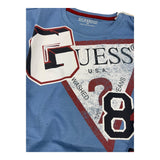 GUESS shirt girocollo tinta unita con stampa Azzurro per Bambino L3YI37K8HM4 AZZURRO GUESS 
