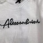 DANIELE ALESSANDRINI maglia girocollo tinta unita con stampa Bianco per Neonato 1291W00040 BIANCO DANIELE ALESSANDRINI 