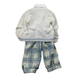 Aletta Completo 3 Pezzi Pantalone-Camicia-Cardigan per Neonato MG000421 PANNA ALETTA 
