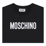 Moschino T-Shirt Girocollo Tinta Unita con Stampa per Bambino HUM05C NERO MOSCHINO 