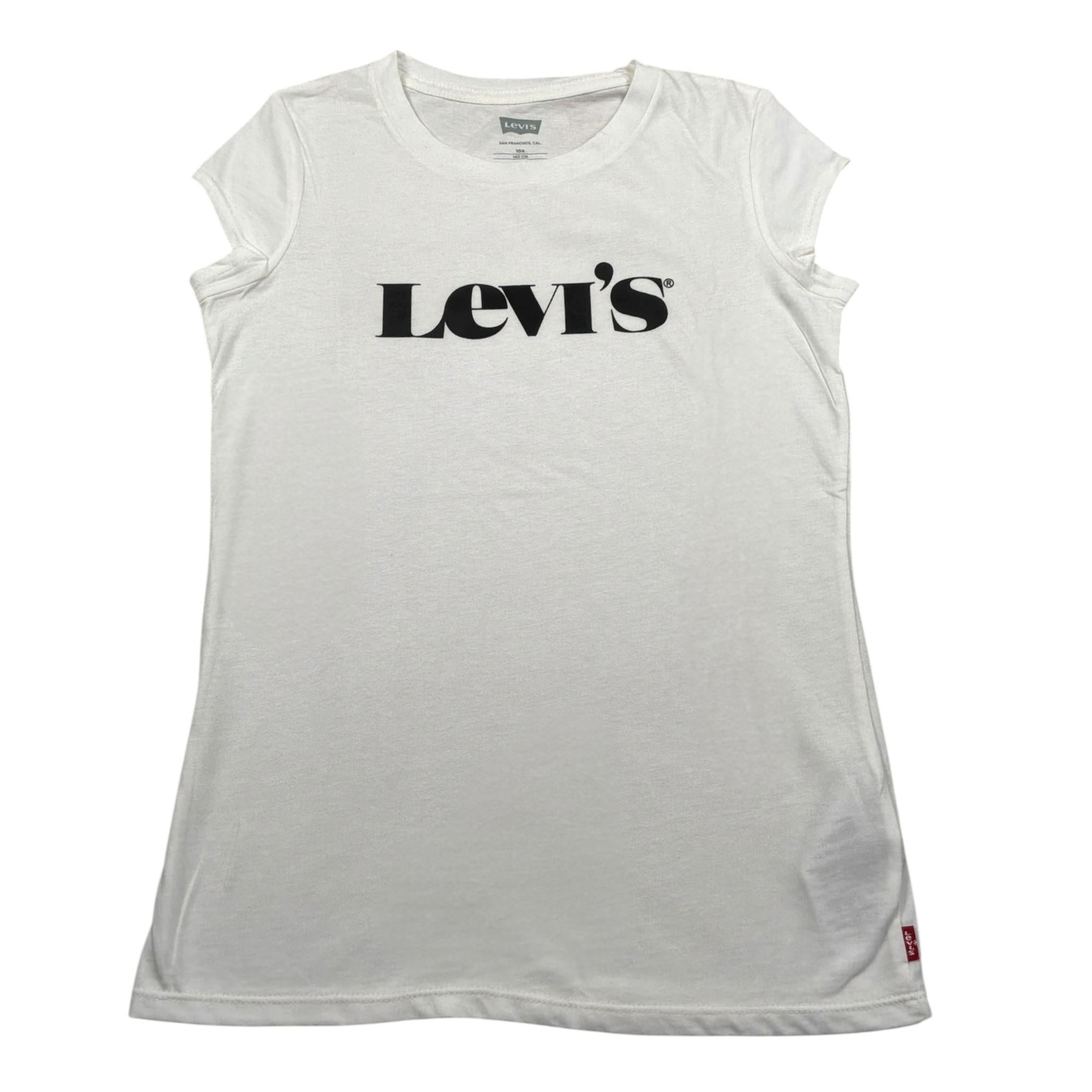 Levi'S T-Shirt Girocollo tinta unita con Stampa Bianco per Bambino 4EC982 BIANCO LEVI'S 