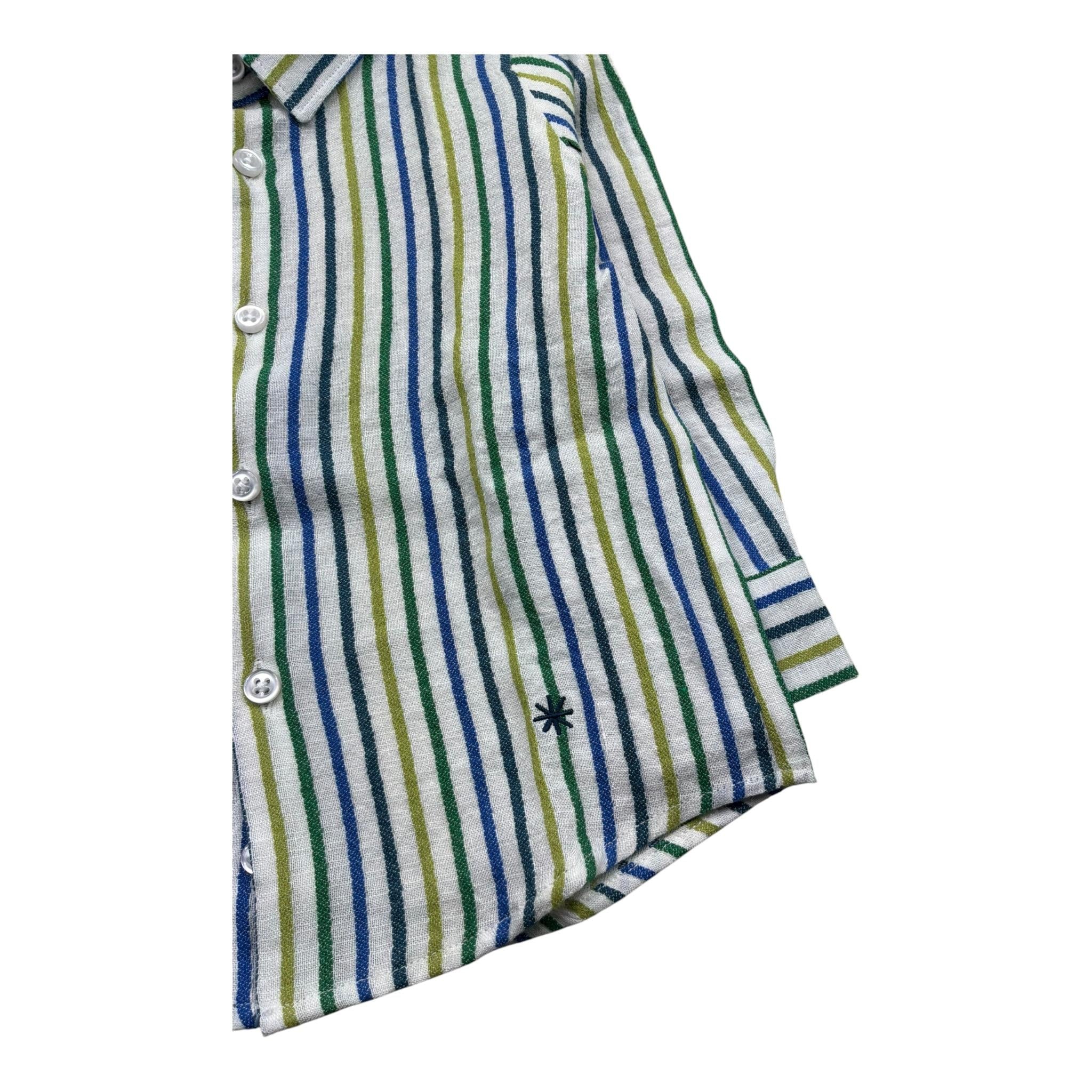 Manuel Ritz Camicia Manica Lunga Fantasia A Righe per Neonato MR3116N BIANCO MANUEL RITZ 