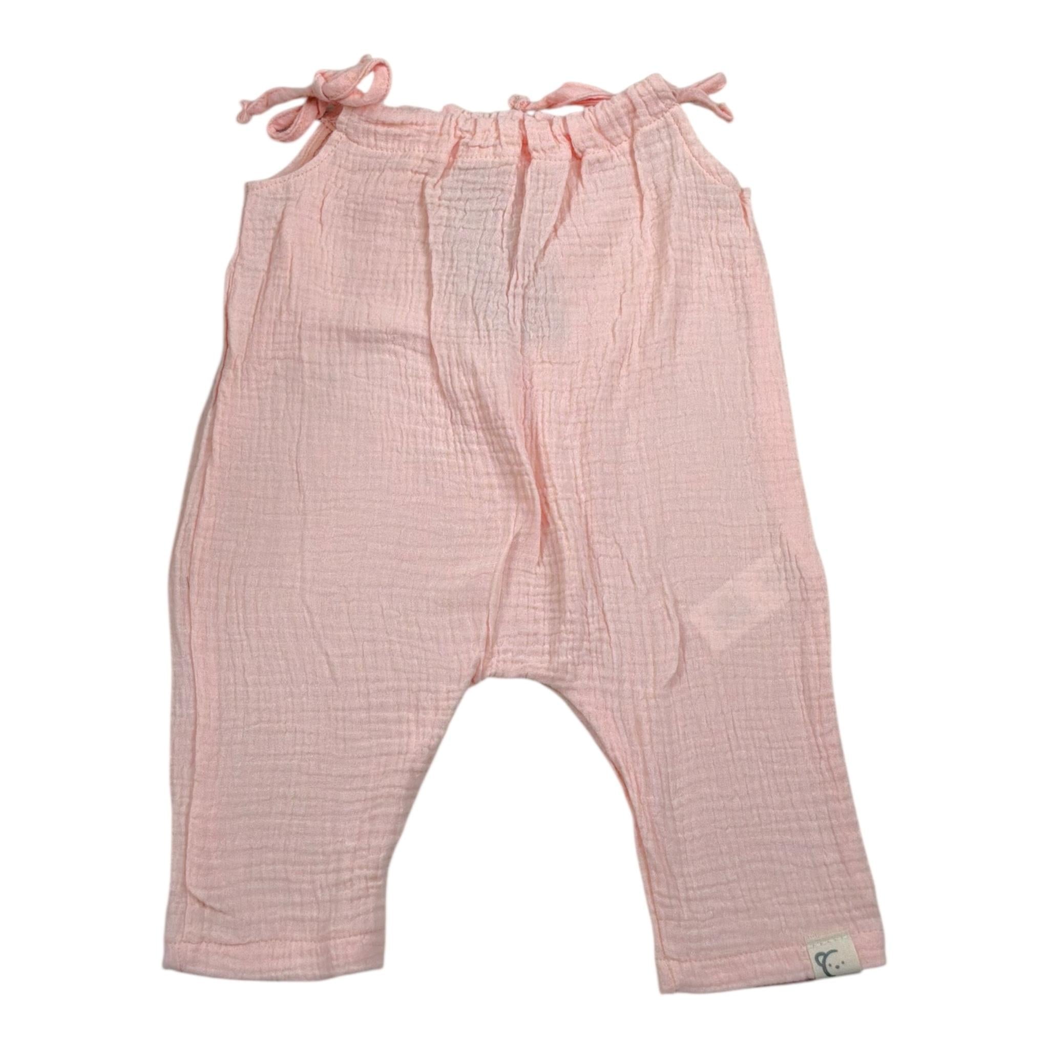 Calamaro Pagliaccetto Tinta Unita con Bretelle per Neonata 32442 ROSA CALAMARO 