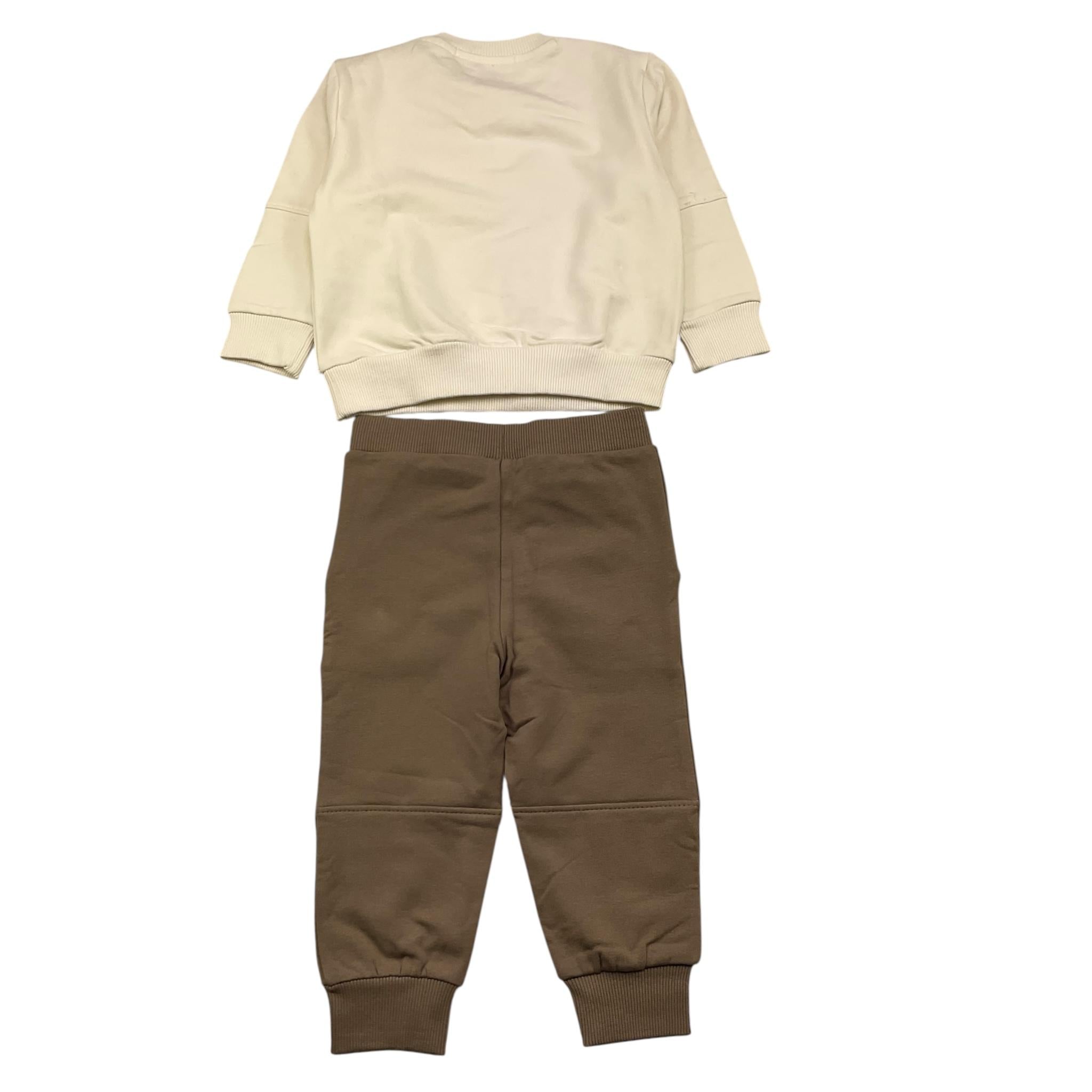 CESARE PACIOTTI completo 2pz felpa-pantalone tingta unita Panna/fango per Neonato COMP5321BX PANNA/FANGO CESARE PACIOTTI 