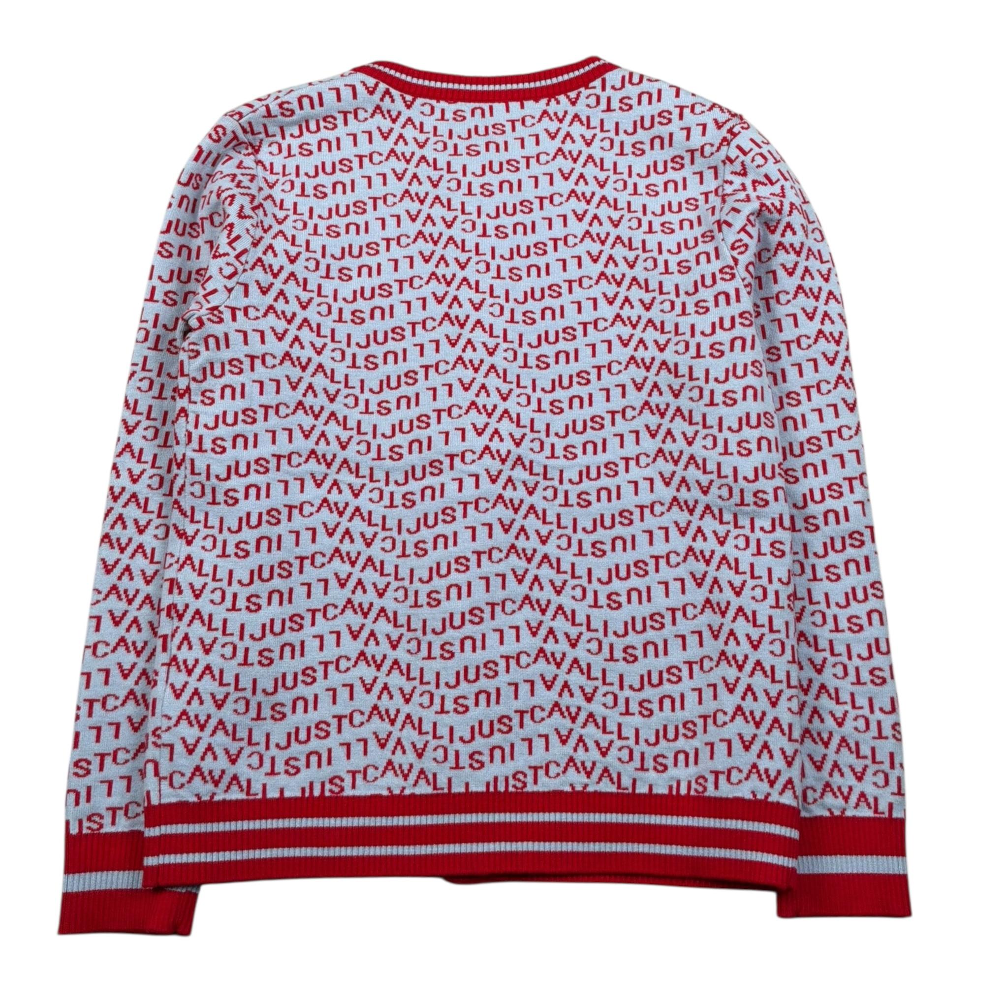 Just Cavalli Cardigan Tinta Unita con Stampe Logo per Bambina JGP26152CD BIANCO JUST CAVALLI 