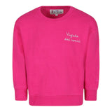 SAINT BARTH felpa girocollo tinta unita con stampa Fuxia per Bambina BRN0002 FUXIA SAINT BARTH 