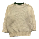 TRUSSARDI maglia girocollo tinta unita con ricamo in contrasto Panna per Neonato TIA25149MA PANNA TRUSSARDI 