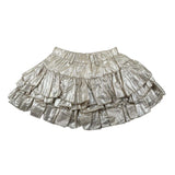 Miss Grant Gonna Tinta Unita con Balze per Bambina MG1343X ORO MISS GRANT 