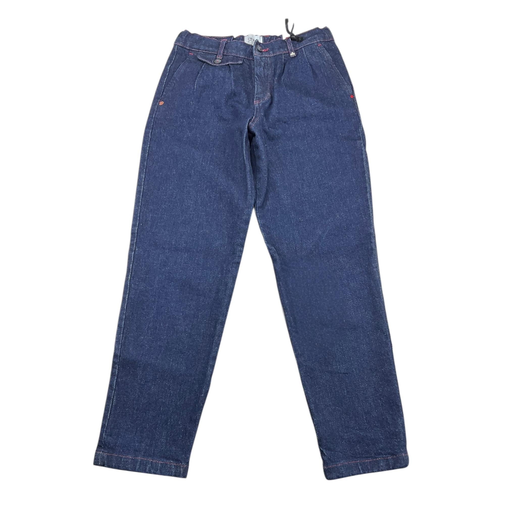 BERNA jeans tinta unita con girovita regolabile Blu per Bambino 22564 BLU BERNA 