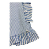 Please Camicia Giromanica Fantasia A Righe Bianco/Azzurro per Neonata