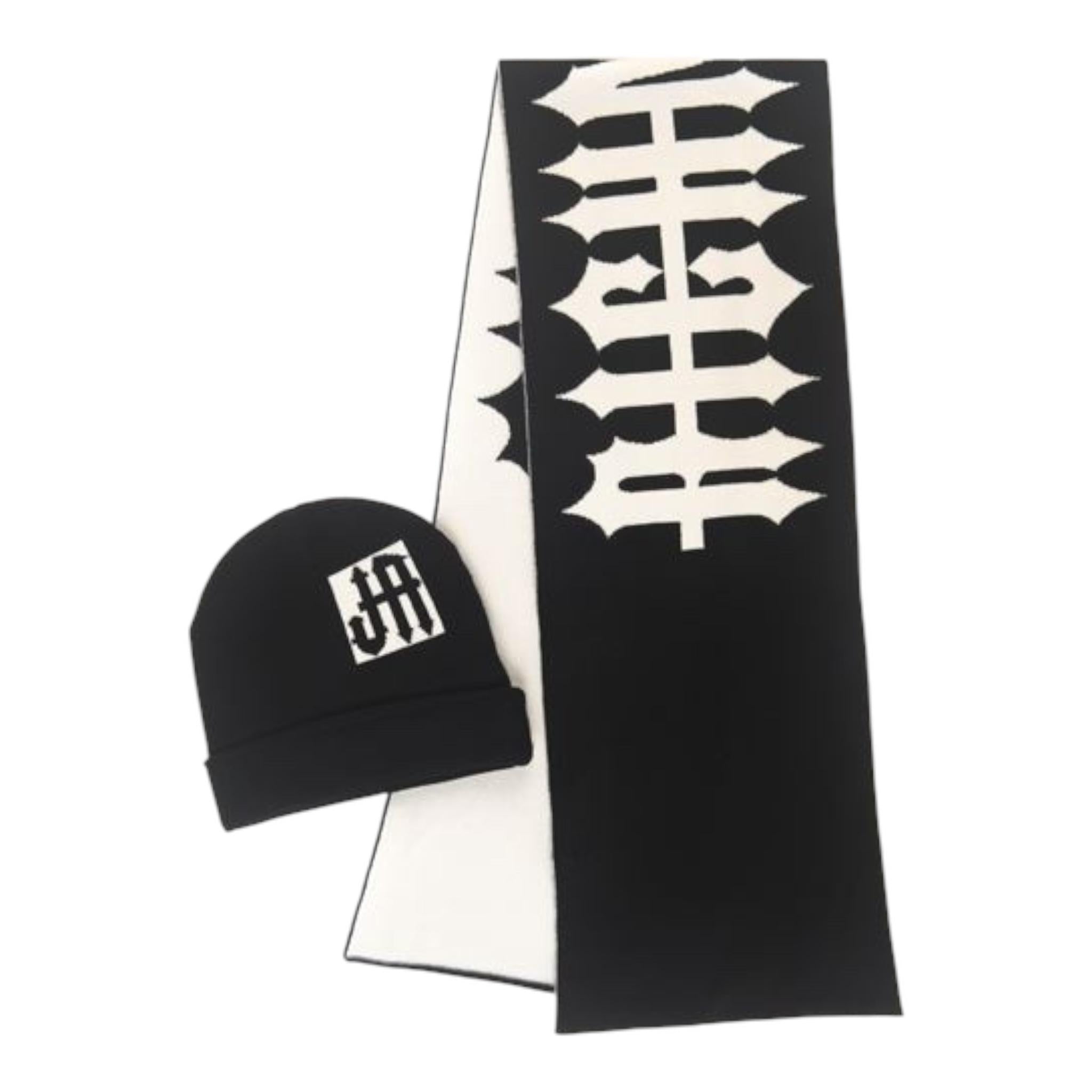 JOHN RICHMOND set sciarpa-cappello tinta unita logato Nero per Bambino RBA24017HSX NERO JOHN RICHMOND 