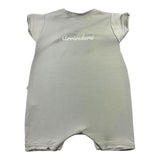 Bamboom+Babies Pagliaccetto Tinta Unita Mezza Manica Con Stampa Fango Per Neonato