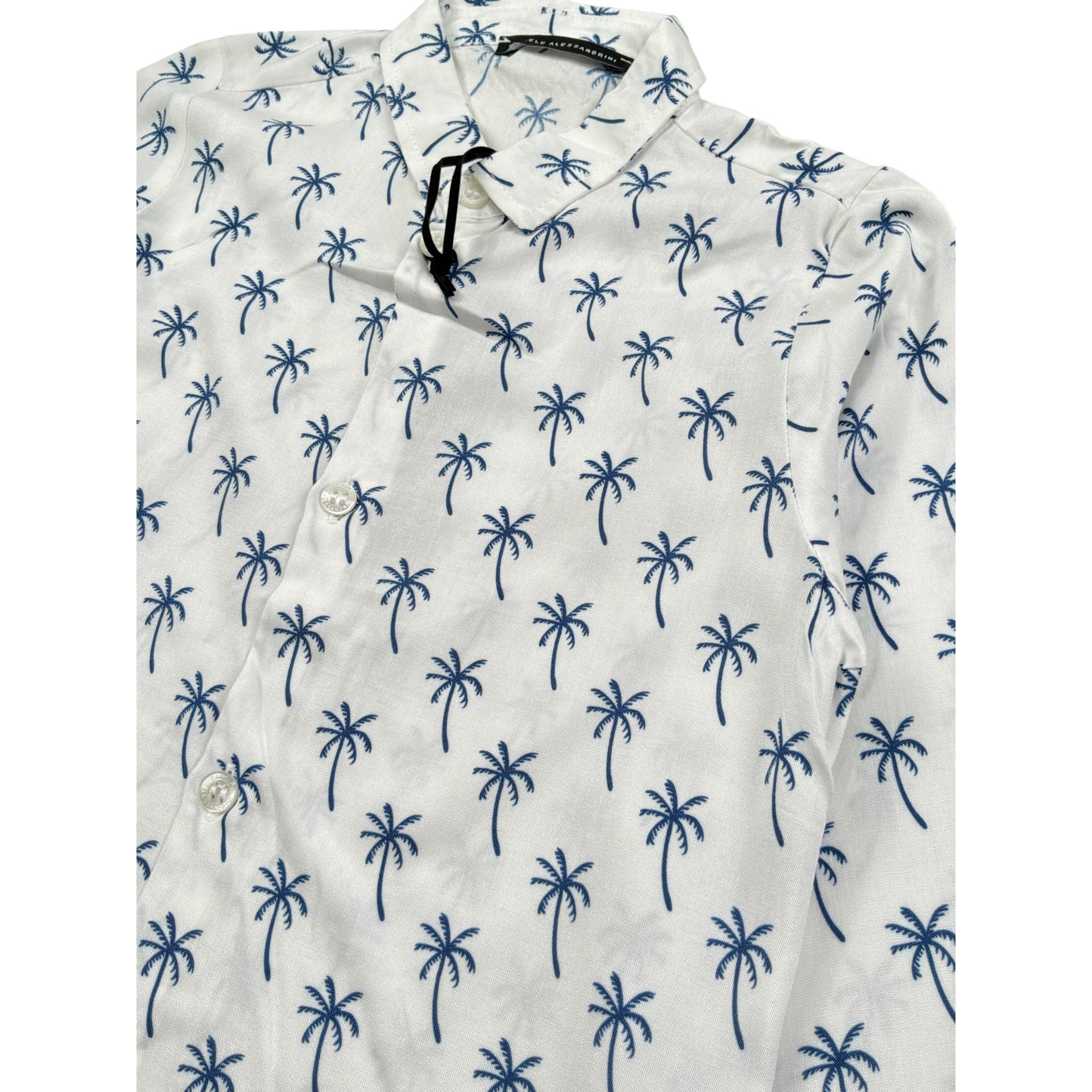 Daniele Alessandrini Camicia Manica Lunga tinta unitacon Palme Bianco per Bambino 1295C0899X BIANCO DANIELE ALESSANDRINI 