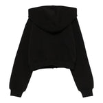 LIU JO felpa con zip e cappuccio tinta unita con logo Nero per Bambina GF4024 NERO LIU JO 