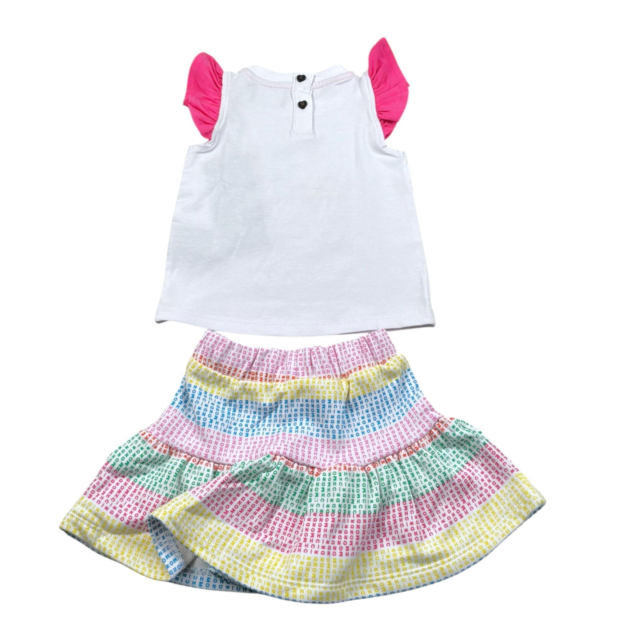 John Richmond Completo 2 Pezzi Gonna-T-Shirt per Neonata RIP25022CJ BIANCO JOHN RICHMOND 