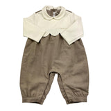 IL GUFO tutina bicolore manica lunga Bianco/beige per Neonata A24TL226W0003 BIANCO/BEIGE IL GUFO 