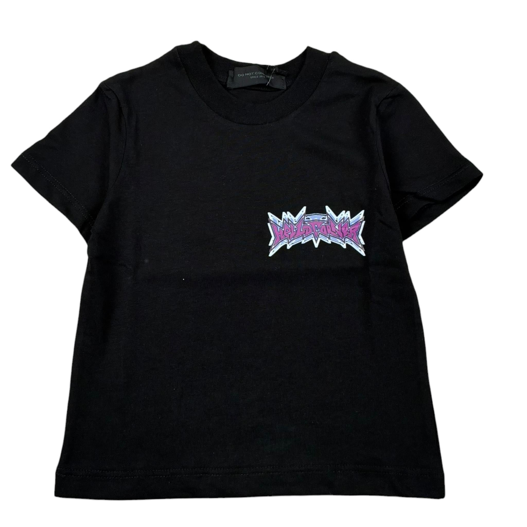 Do Not Conform T-Shirt Girocollo Tinta Unita con Stampa  per Bambino DTS002 NERO DO NOT CONFORM 