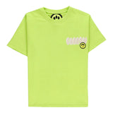 Barrow Kids T-Shirt Girocollo Tinta Unita Con Stampa In Contrasto Verde Per Bambino