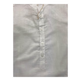 Manuel Ritz Camicia Tinta Unita Con Collo Coreano Bianco Per Bambino