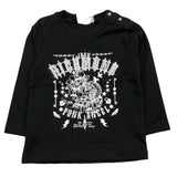 JOHN RICHMOND shirt girocollo tinta unita con stampa in contrasto Nero per Neonato RIA25118TS NERO JOHN RICHMOND 